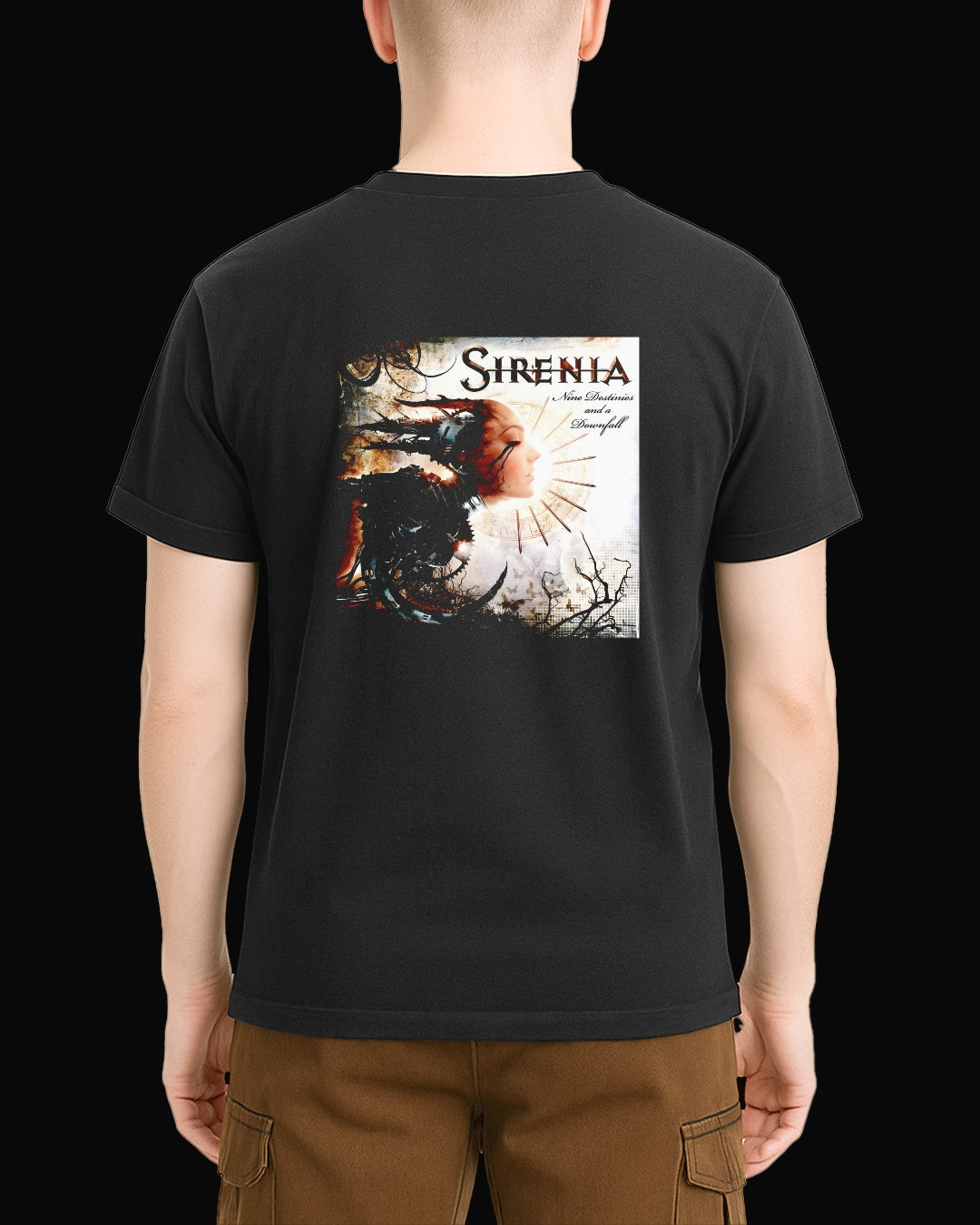 Sirenia Nine Destinies and a Downfall Sırt Baskılı Siyah Tişört