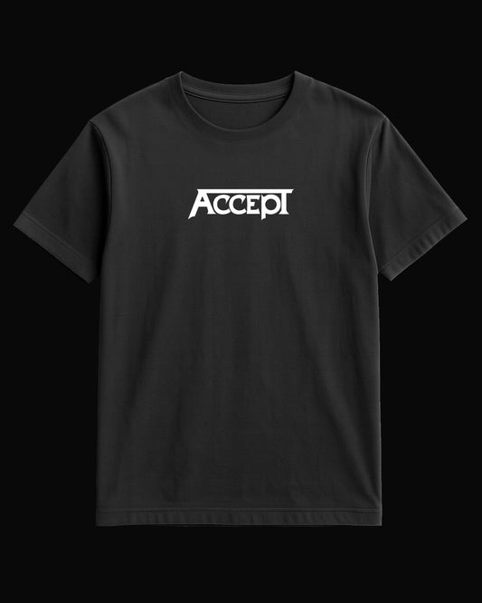 Accept Grup Logo Siyah Tişört