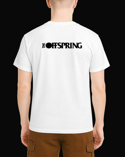 The Offspring Grup Logo Sırt Baskılı Beyaz Tişört