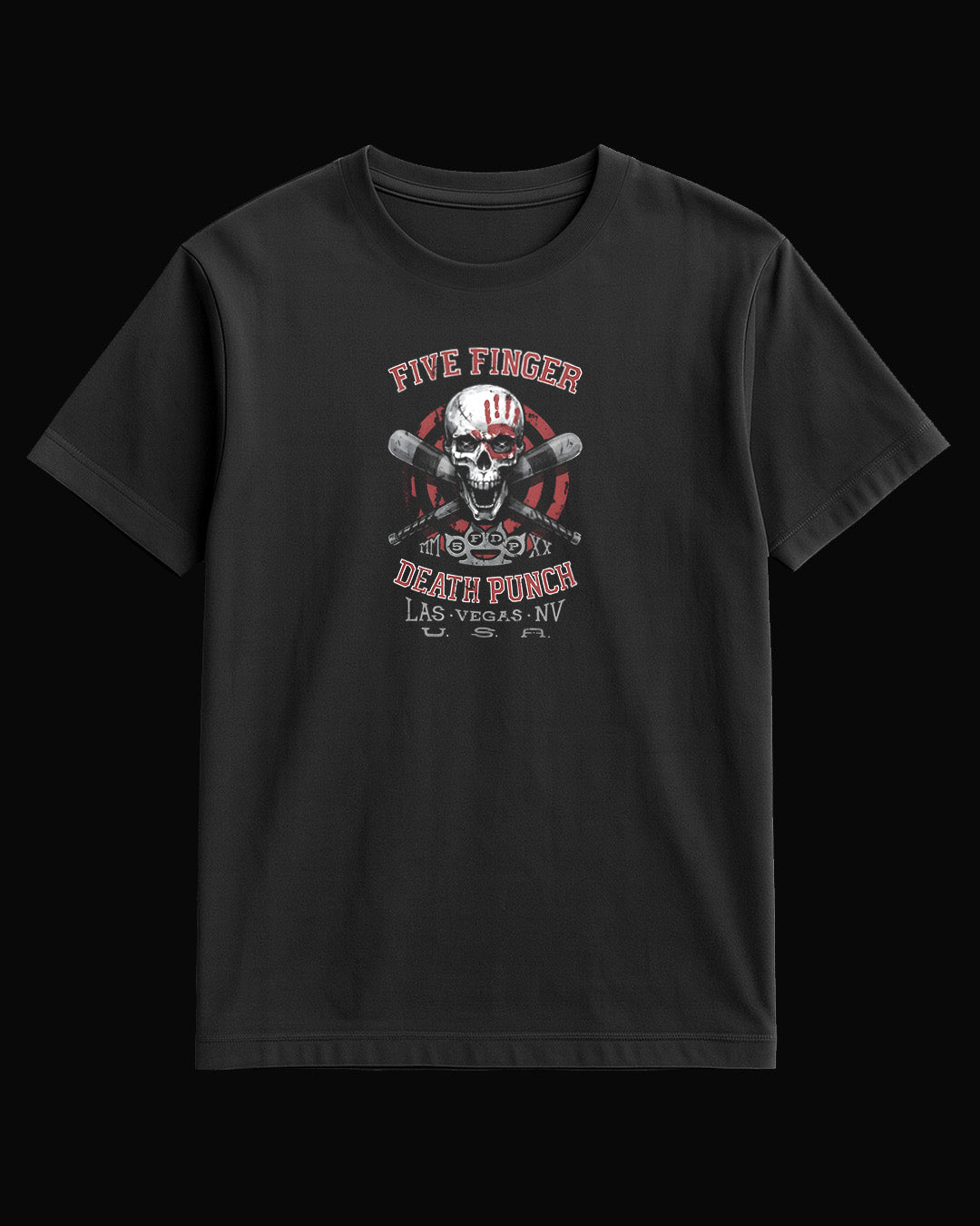 Five Finger Death Punch LAS VEGAS Siyah Tişört V2