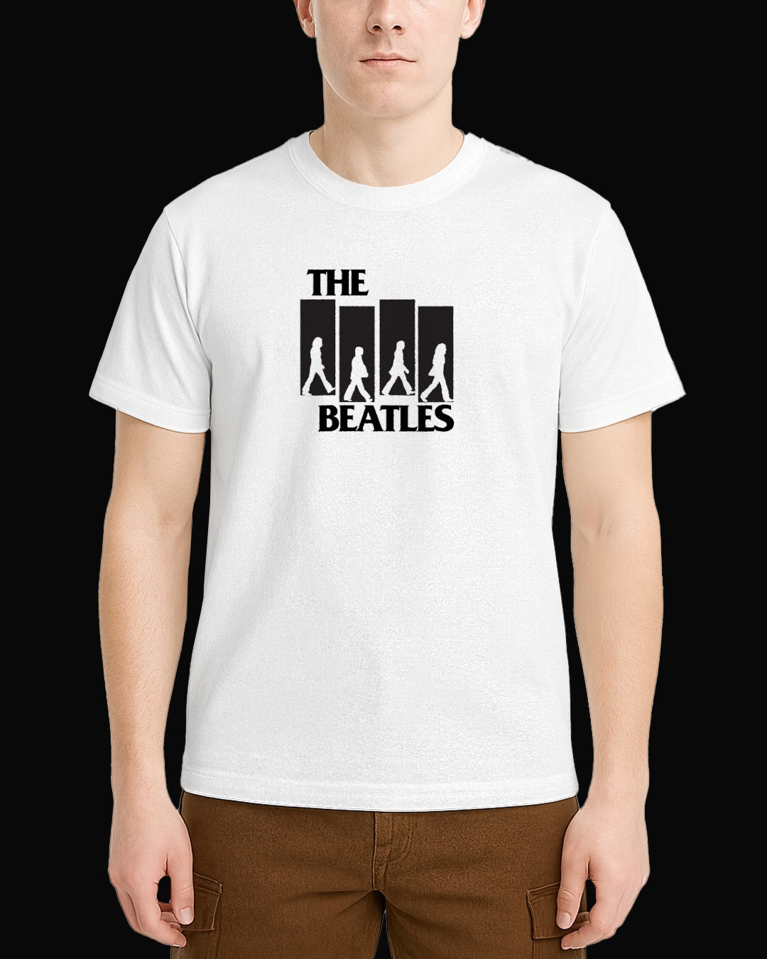 The Beatles Walking Beyaz Tişört