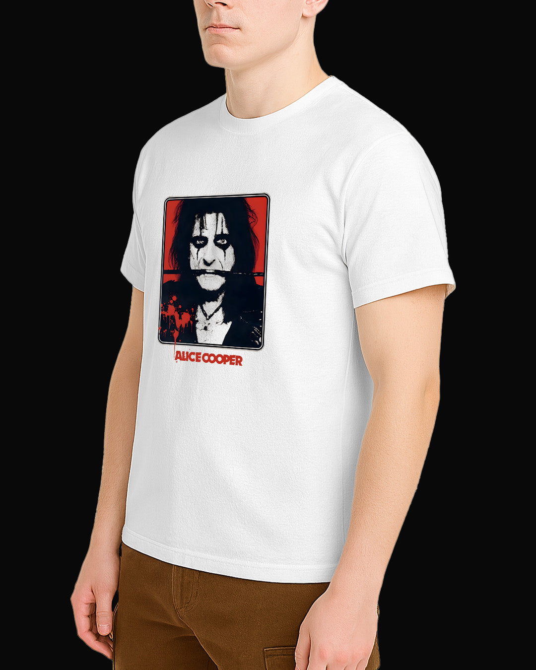 Alice Cooper The Belt White T-Shirt