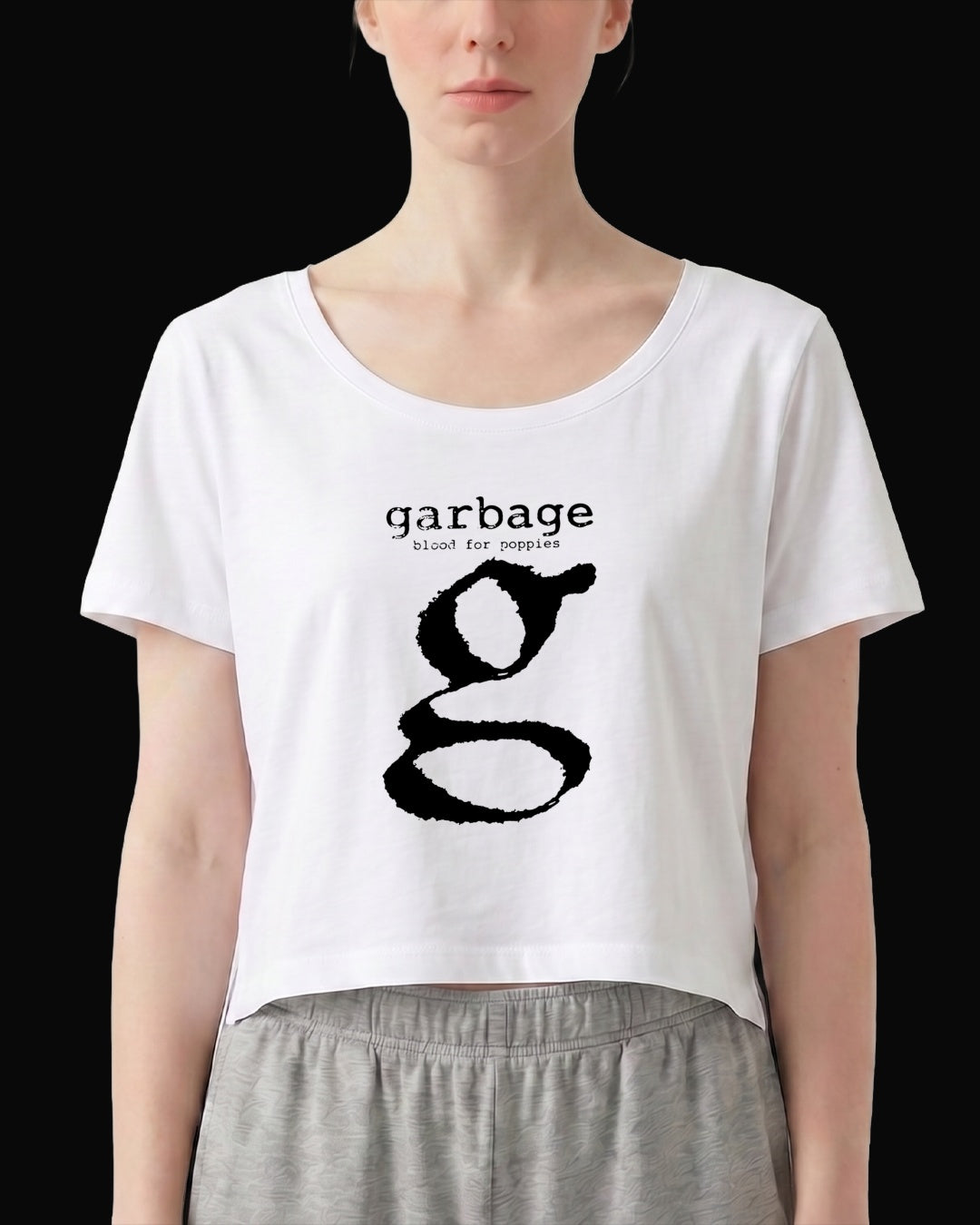 Garbage Blood For Poppies Beyaz Kadın Tişört