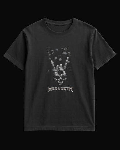 Megadeth Rock Sign Siyah Tişört