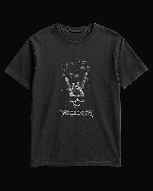 Megadeth Rock Sign Siyah Tişört