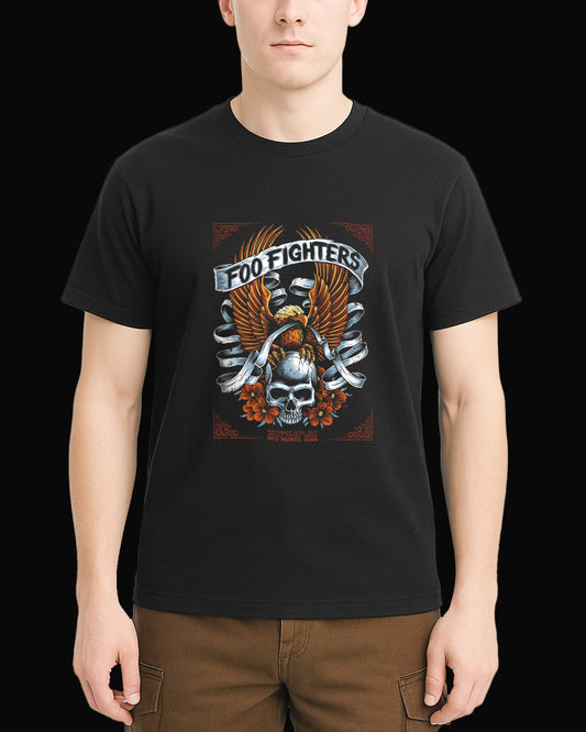 Foo Fighters DES MOINES Siyah Tişört