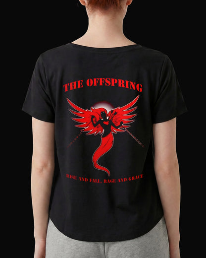 The Offspring Rise and Fall, Rage and Grace Sırt Baskılı Siyah Kadın Tişört