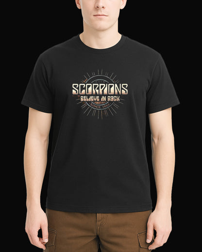 Scorpions Believe In Rock Siyah Tişört