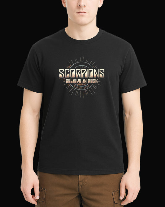Scorpions Believe In Rock Siyah Tişört