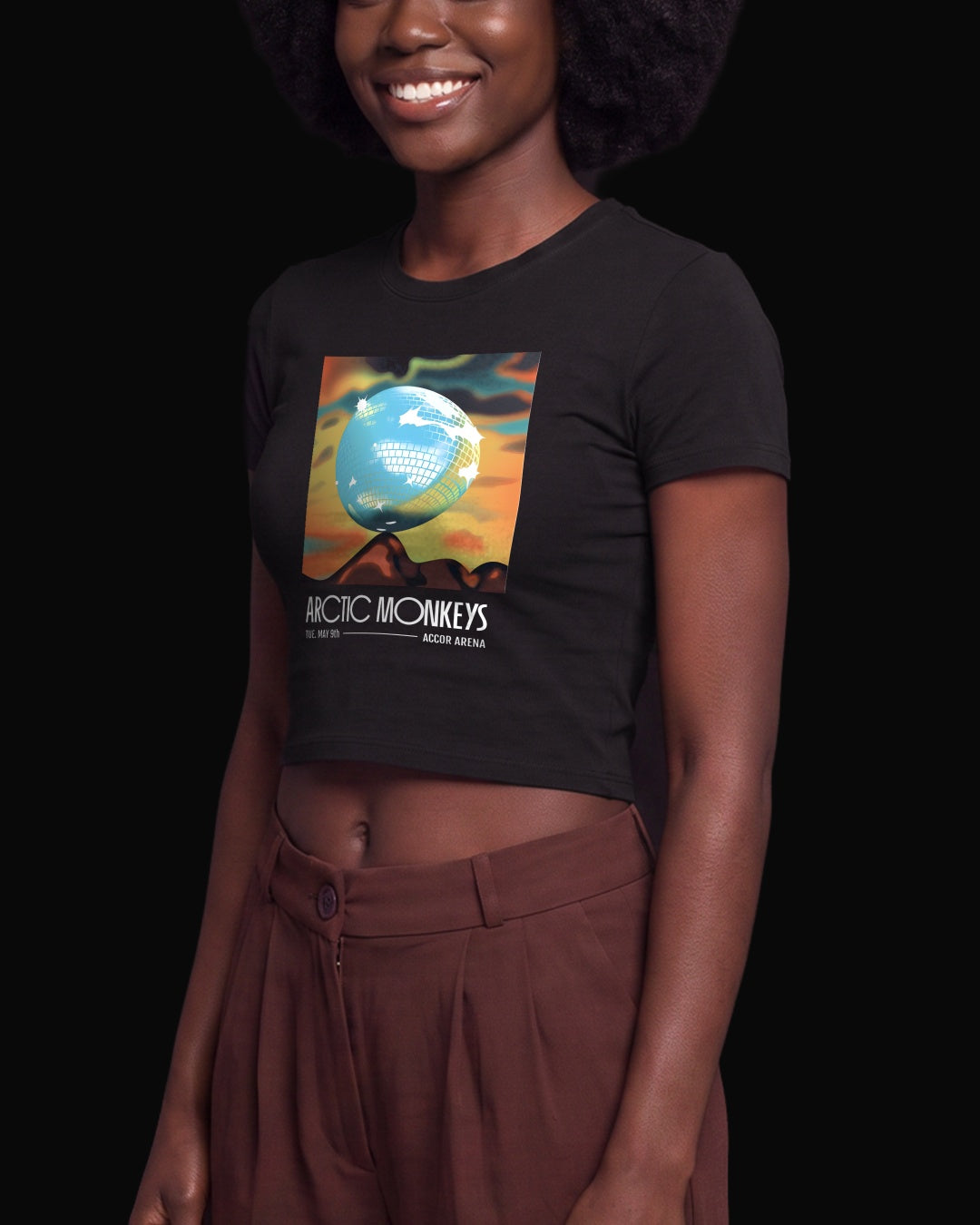 Arctic Monkeys Disco Ball Siyah Baby Tee Tişört