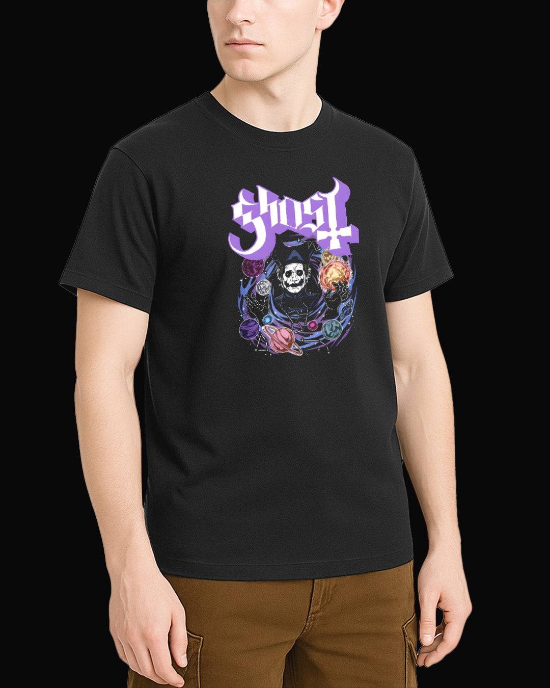 Ghost il universo Siyah Tişört