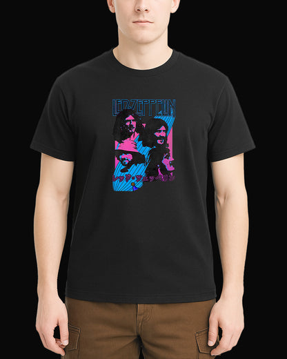 Led Zeppelin Grup Logo Siyah Tişört V3