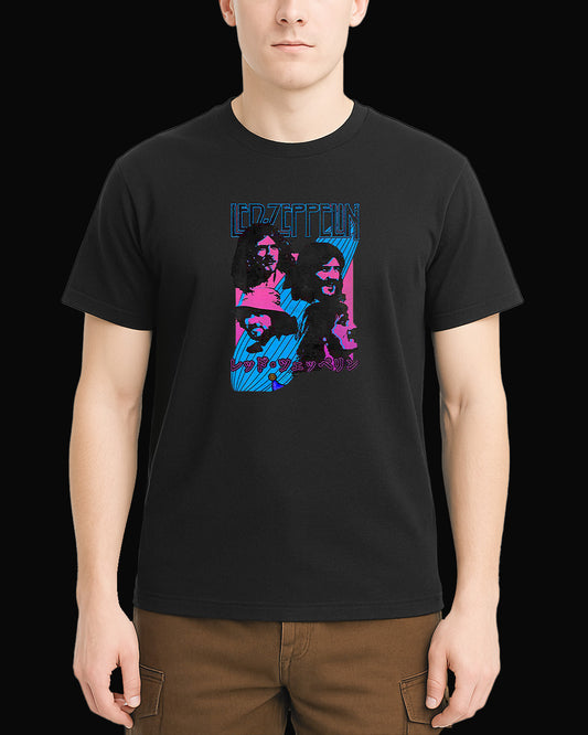 Led Zeppelin Grup Logo Siyah Tişört V3
