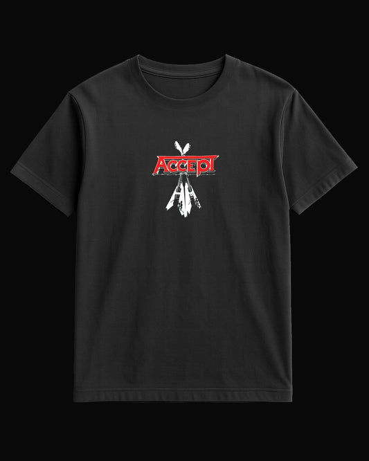 Accept Double Guitar Siyah Tişört