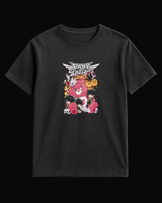 Babymetal Plushy Bear Siyah Tişört
