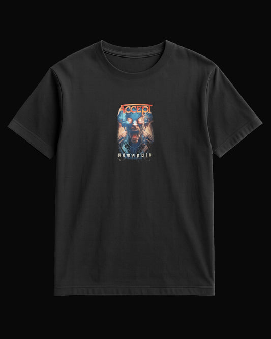 Accept Humanoid Siyah Tişört