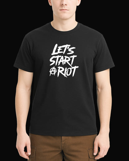 Three Days Grace LET'S START A RIOT Siyah Tişört