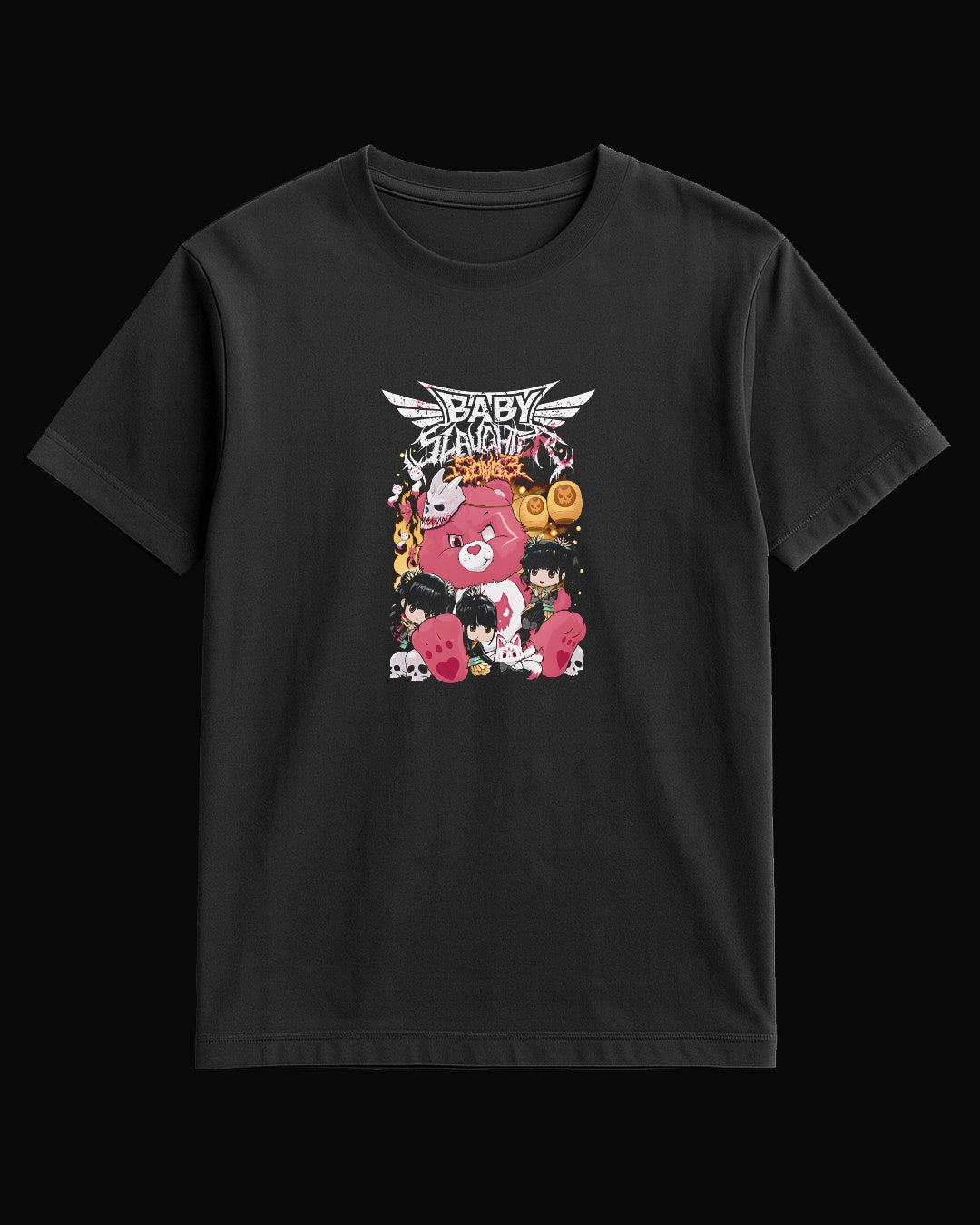 Babymetal Plushy Bear Siyah Tişört