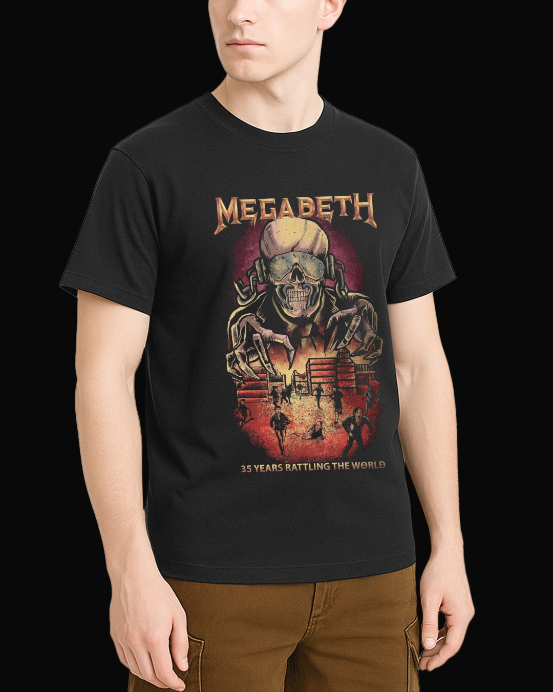 Megadeth RATTLING THE WORLD Siyah Tişört