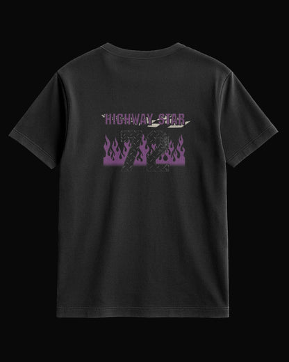 Deep Purple Highway Star 72 Sırt Baskılı Siyah Tişört