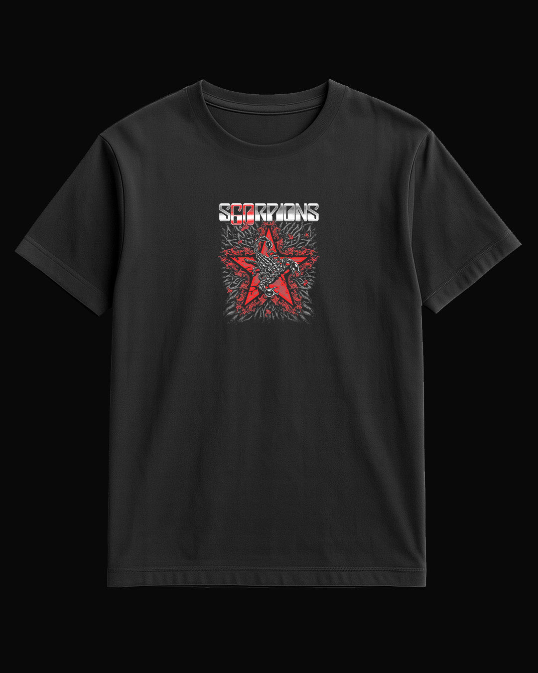 Scorpions Red Star Siyah Tişört