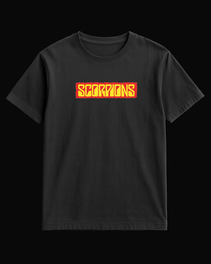 Scorpions Grup Logo Siyah Tişört