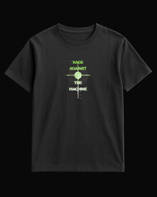 Rage Againts The Machine Green Light Siyah Tişört