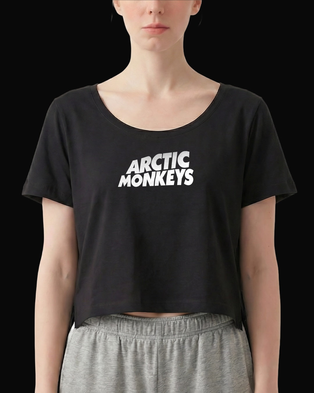 Arctic Monkeys Grup Logo Siyah Kadın Tişört V2