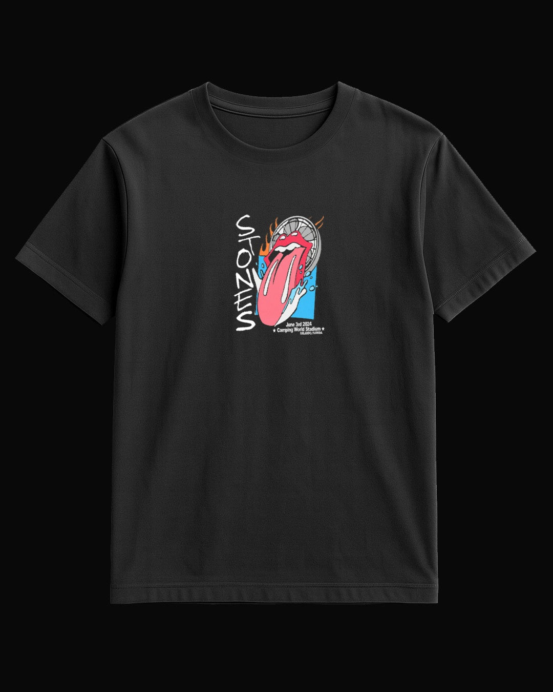 The Rolling Stones Florida Concert Siyah Tişört