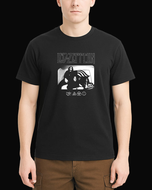 Led Zeppelin Elements Siyah Tişört