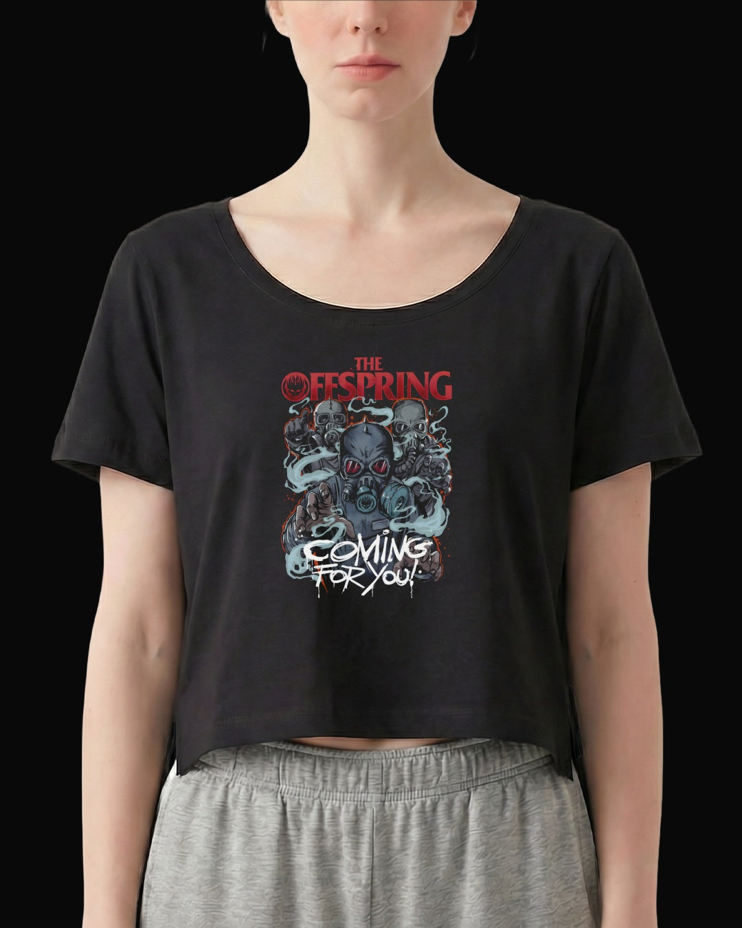 The Offspring Coming For You Siyah Kadın Tişört V2