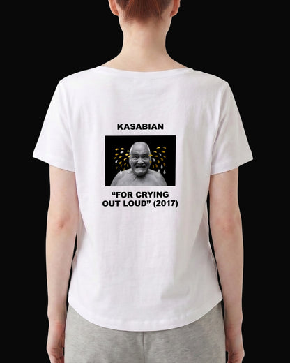 Kasabian FOR CRYING OUT LOUD Sırt Baskılı Beyaz Kadın Tişört