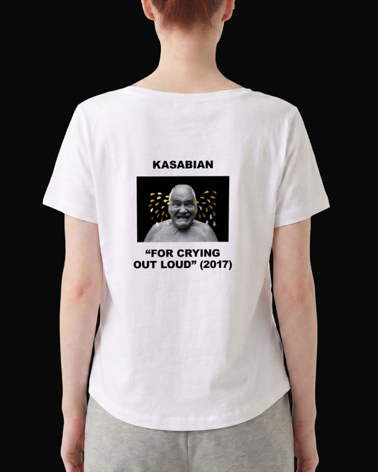Kasabian FOR CRYING OUT LOUD Sırt Baskılı Beyaz Kadın Tişört