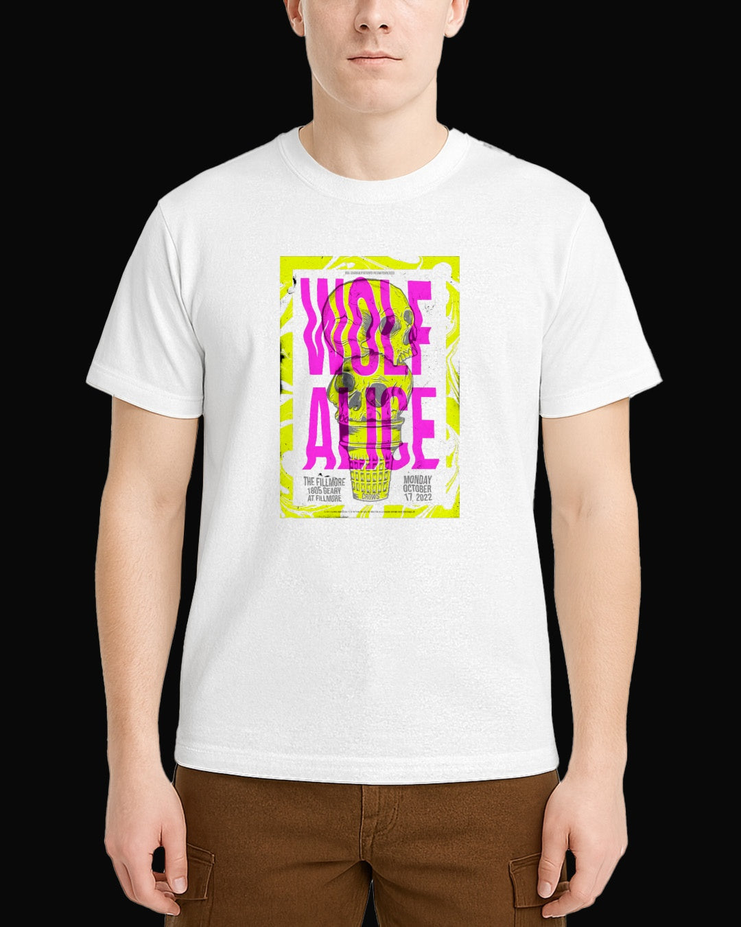 Wolf Alice Ice Cream with Skull Black T-Shirt