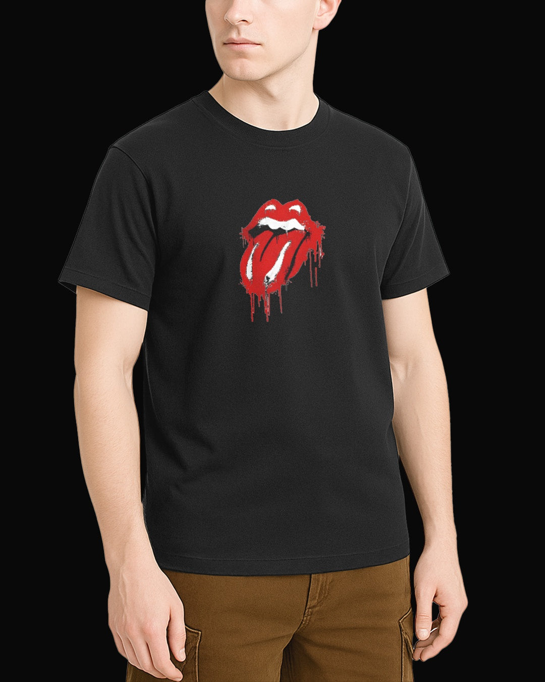 The Rolling Stones Melted Tongue Siyah Tişört