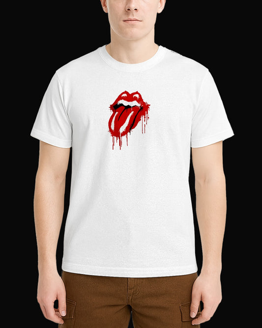 The Rolling Stones Melted Tongue Beyaz Tişört