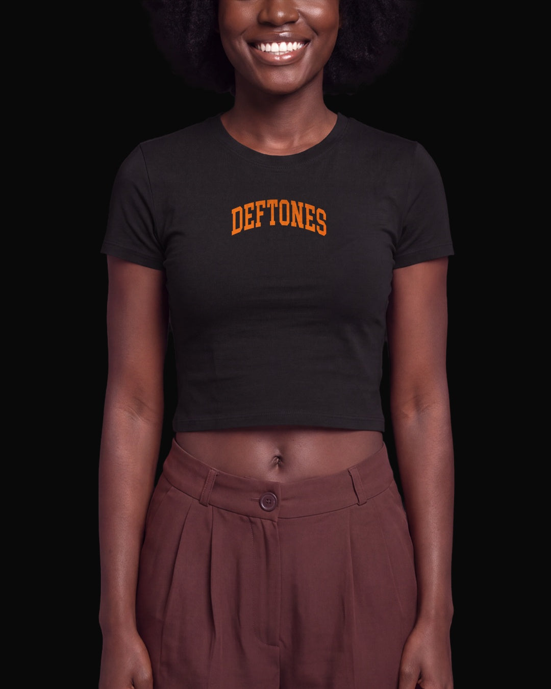 Deftones Grup Logo Siyah Baby Tee Tişört