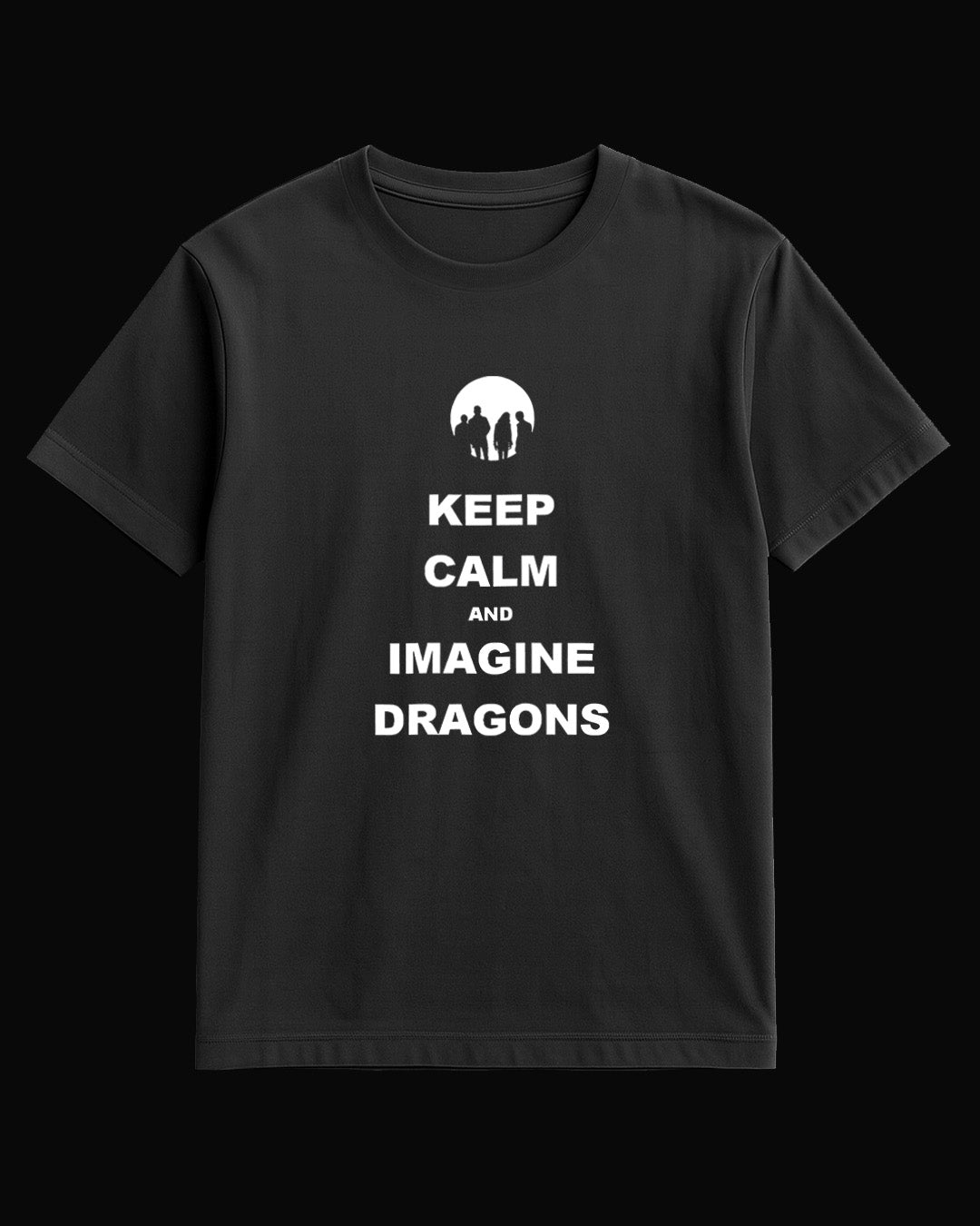 Imagine Dragons Keep Calm And Imagine Dragons Siyah Tişört