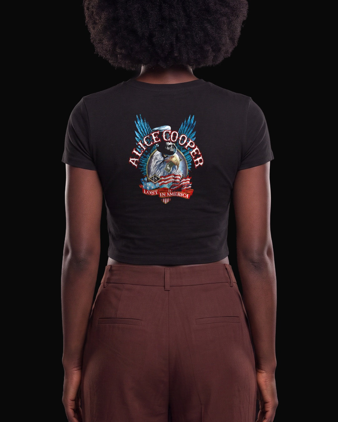 Alice Cooper Lost In America Siyah Baby Tee Tişört