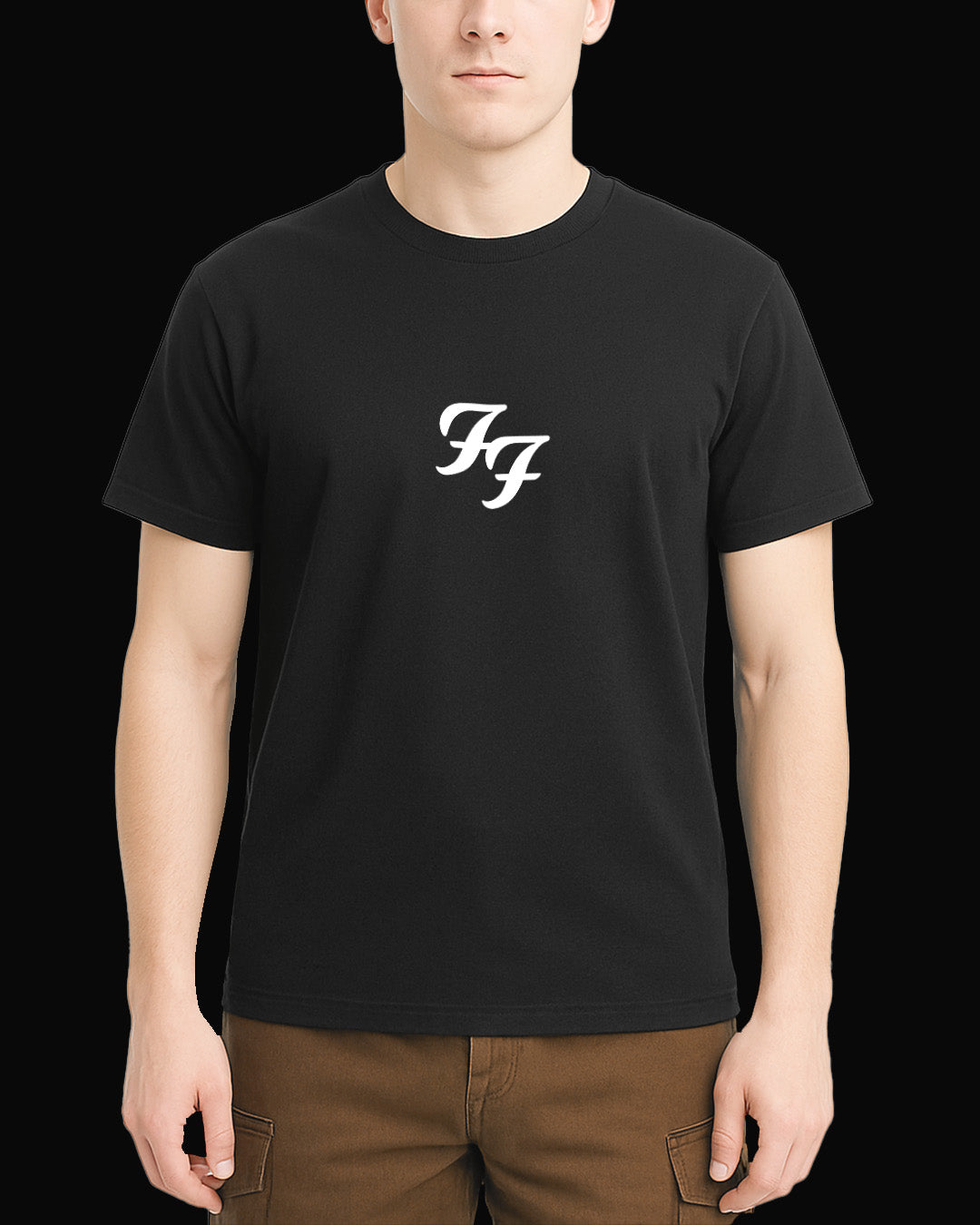 Foo Fighters F.F. Grup Logo Siyah Tişört V3