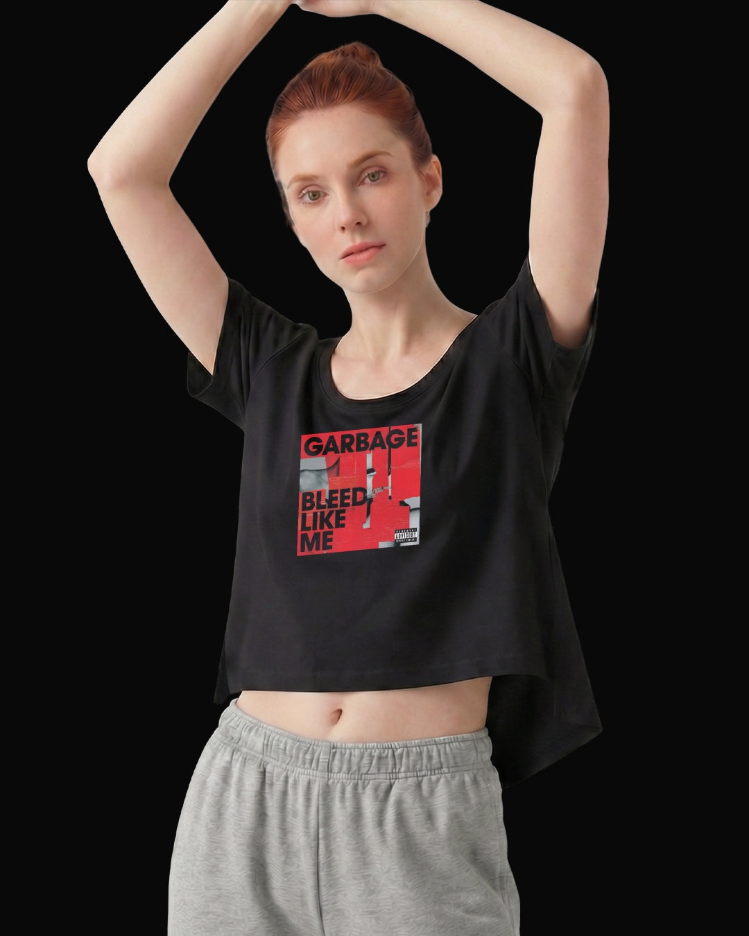 Garbage Bleed Like Me Siyah Kadın Tişört