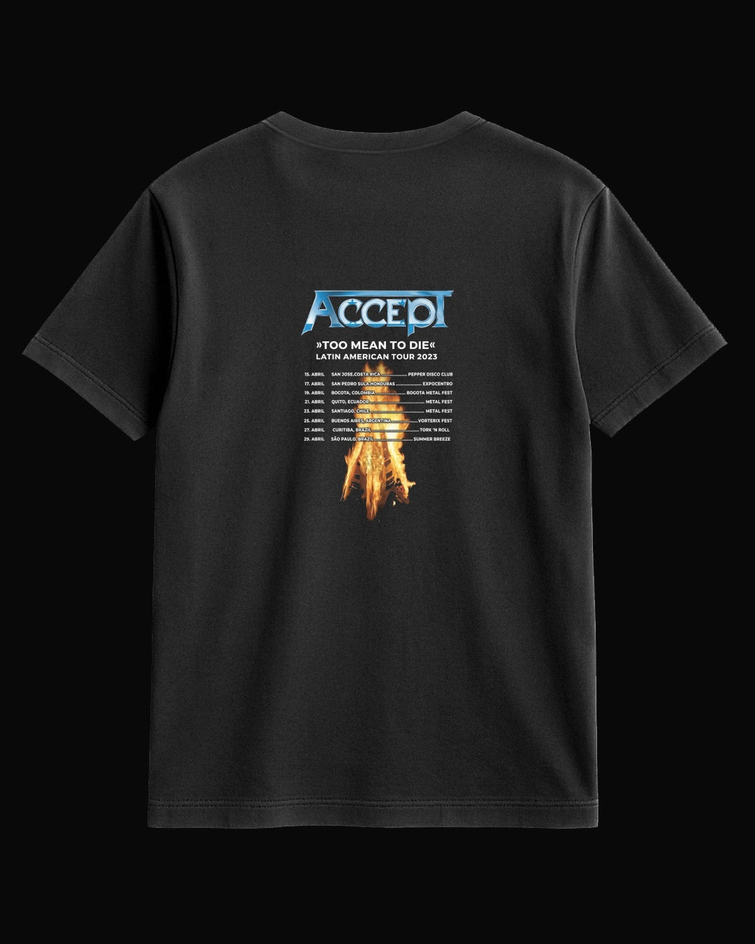 Accept Too Mean To Die Siyah Tişört V4
