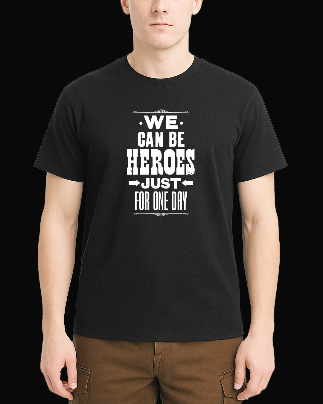 Queen We Can Be Heroes Siyah Tişört