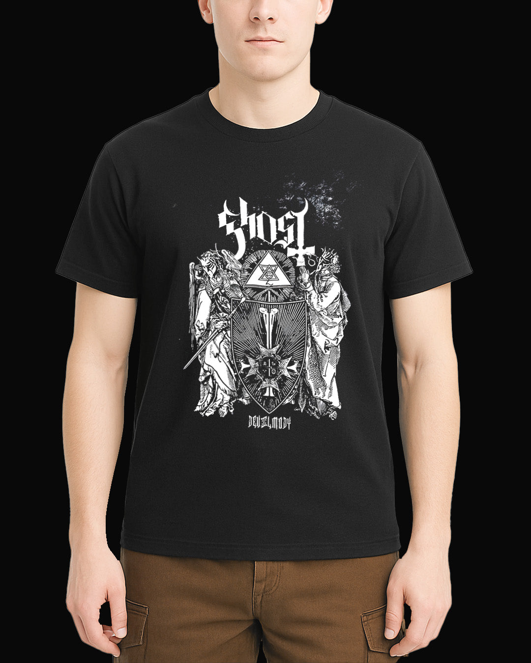 Ghost Angel of Triangle Siyah Tişört