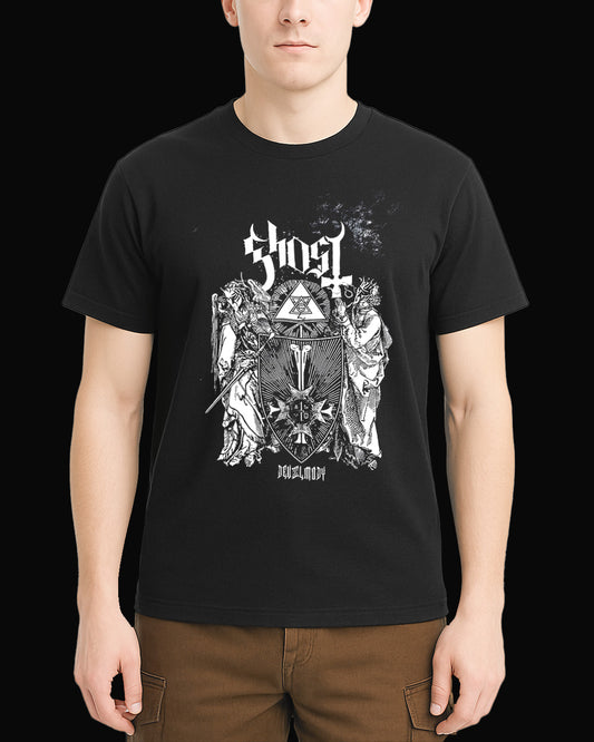 Ghost Angel of Triangle Siyah Tişört