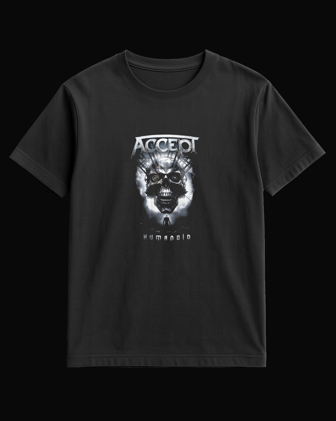 Accept Humanoid Siyah Tişört V2