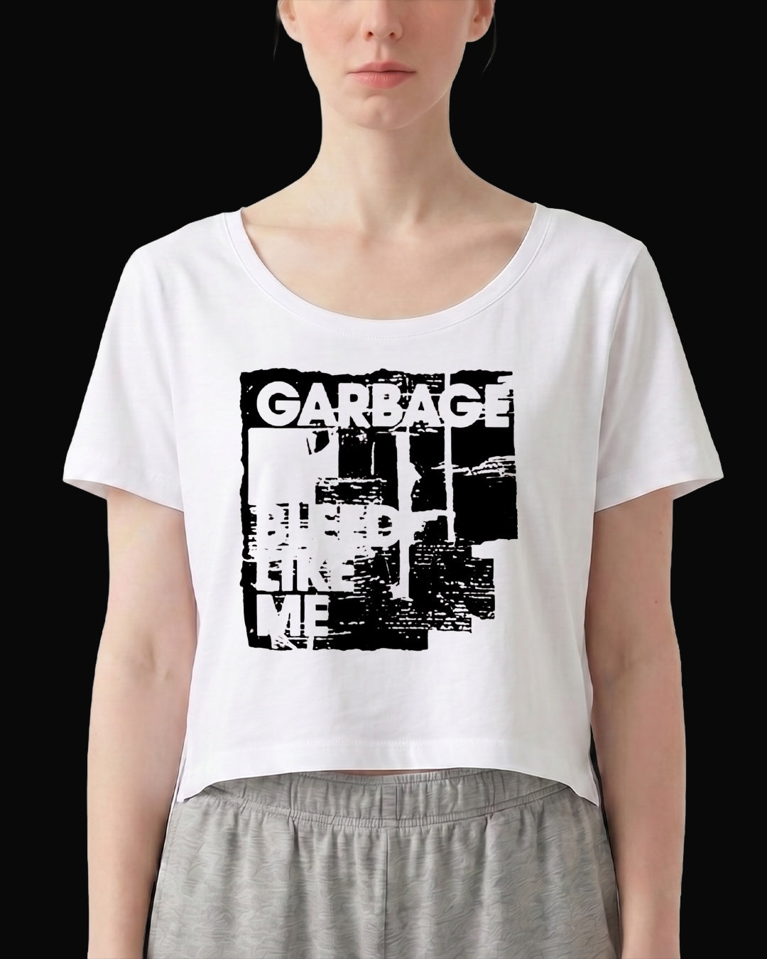 Garbage Bleed Like Me Beyaz Kadın Tişört