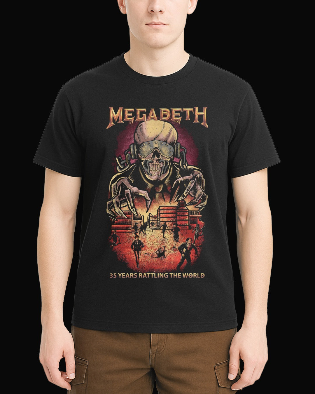 Megadeth RATTLING THE WORLD Siyah Tişört
