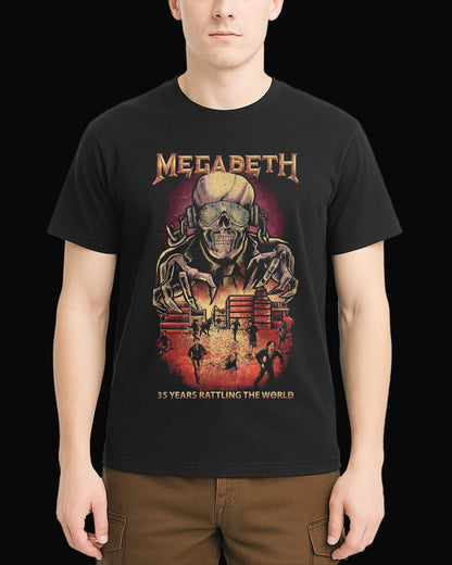 Megadeth RATTLING THE WORLD Siyah Tişört