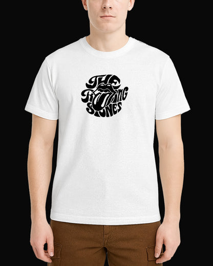 The Rolling Stones Grup Logo Beyaz Tişört V4